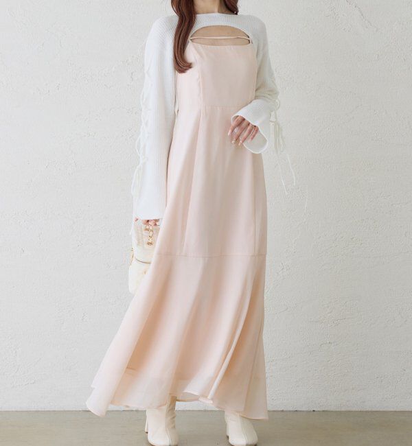  「カーディガンセットワンピース」|ワンピース|オフホワイト