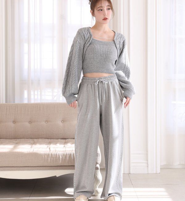  「ケーブルニットアンサンブル」|ニット・セーター|