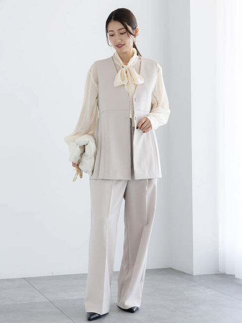 Te chichi「【セレモニーアイテム】タックストレートワイドパンツ（セットアップ可）」|その他|