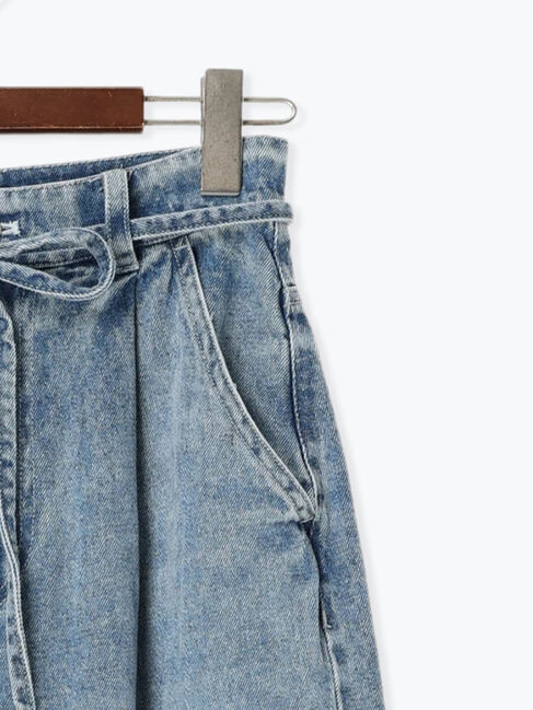 Te chichi TERRASSE「ウエストリボンタックワイドデニムパンツ《2025spring catalog item》」|その他|
