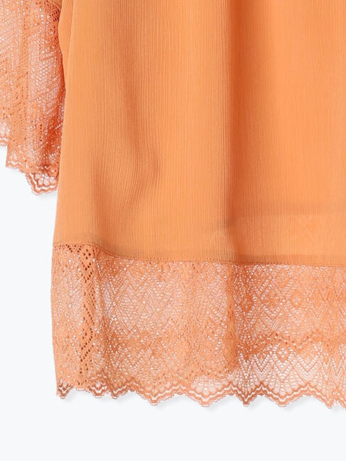 Te chichi TERRASSE「前後2WAY楊柳レース切替ブラウス」|シャツ・ブラウス|