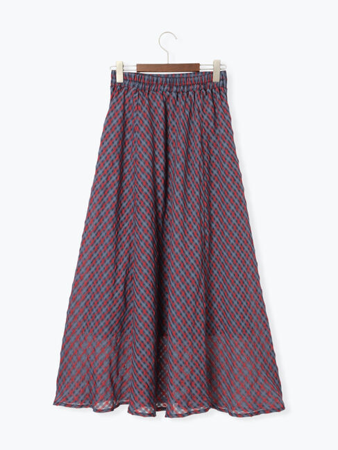 Te chichi TERRASSE「シアーチェックフレアスカート」|スカート|