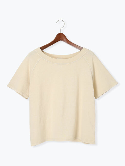Te chichi TERRASSE「ピグメント加工ボートネックTシャツ」|Tシャツ・カットソー|オフホワイト
