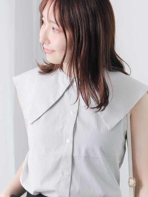 Te chichi TERRASSE「セーラーカラーノースリシャツ」|シャツ・ブラウス|