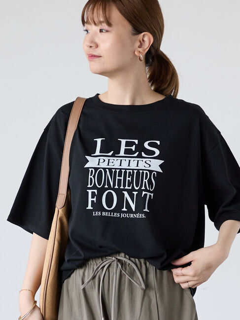 Lugnoncure「フロントBIGロゴTシャツ」|Tシャツ・カットソー|ブラック