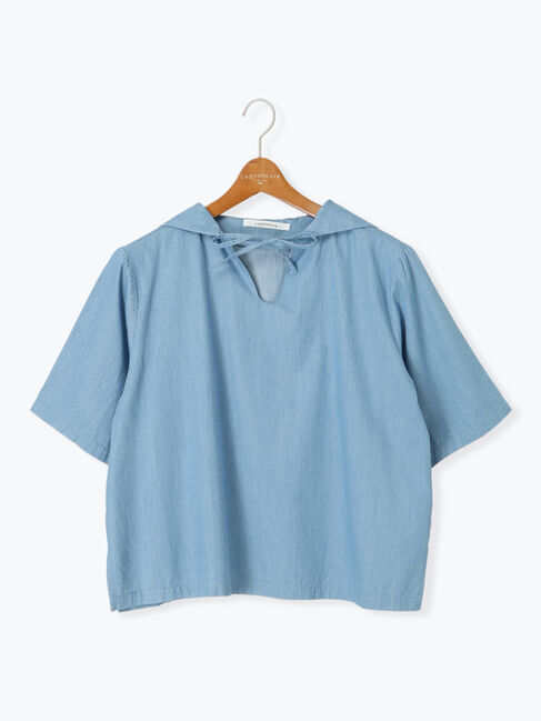 Lugnoncure「デニムセーラーカラースキッパー」|シャツ・ブラウス|