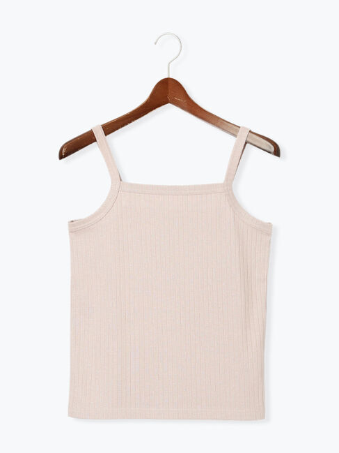 Te chichi TERRASSE「ラメ混ワイドリブキャミソール」|キャミソール|