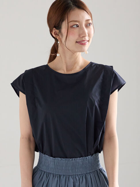Te chichi「シアーナイロンブラウス」|シャツ・ブラウス|ネイビー