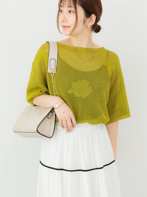 Te chichi TERRASSE「メッシュジャガードプルオーバーニット」|ニット・セーター|