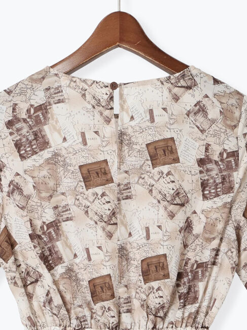 Te chichi「マップパターンプリントワンピース」|ワンピース|