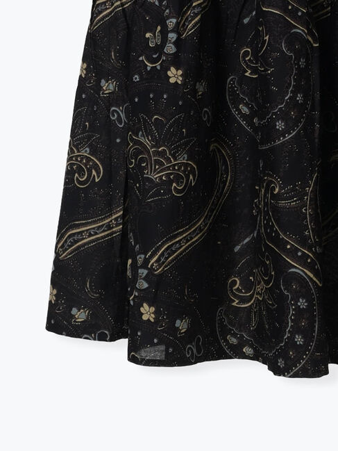 Lugnoncure「【INDIA made】無地/柄アソート切替ギャザースカート」|スカート|