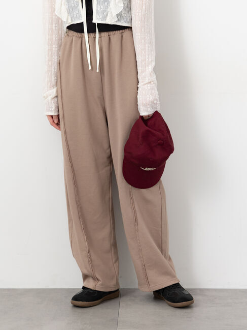 Te chichi TERRASSE「アウトシームスウェットカーブパンツ《2025autumn catalog item》」|その他|モカ