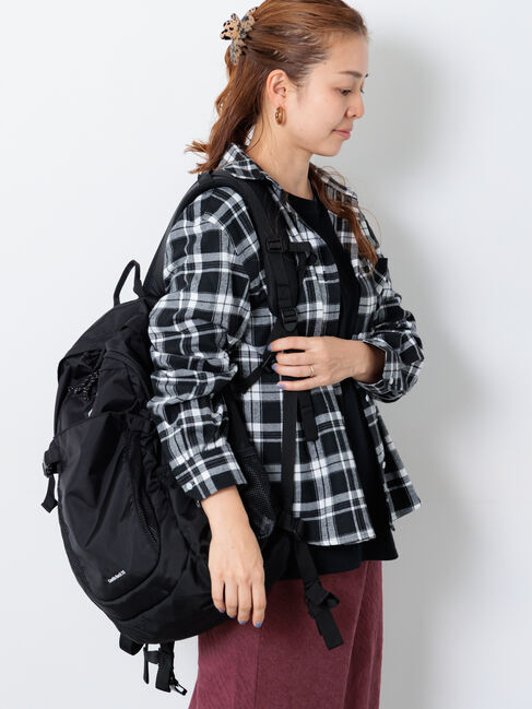 Lugnoncure「柄アソートネルチェックオーバーシャツ」|シャツ・ブラウス|ブラック