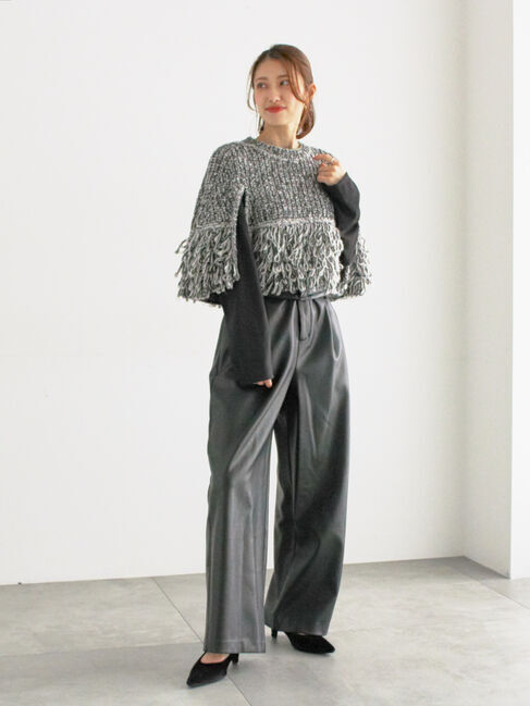 Te chichi「ループ編みポンチョ」|ニット・セーター|