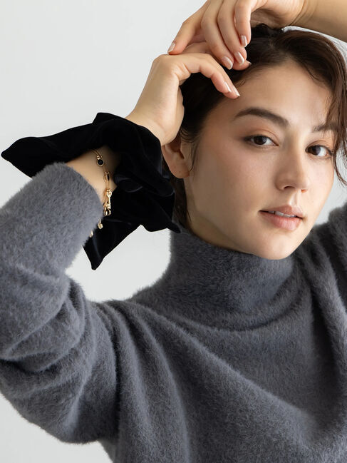 Te chichi「ベロアシュシュ」|その他|ブラック