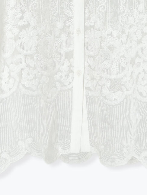 Te chichi「【Atelier ChouChou】オーガンジーレースフリルシャツブラウス」|シャツ・ブラウス|