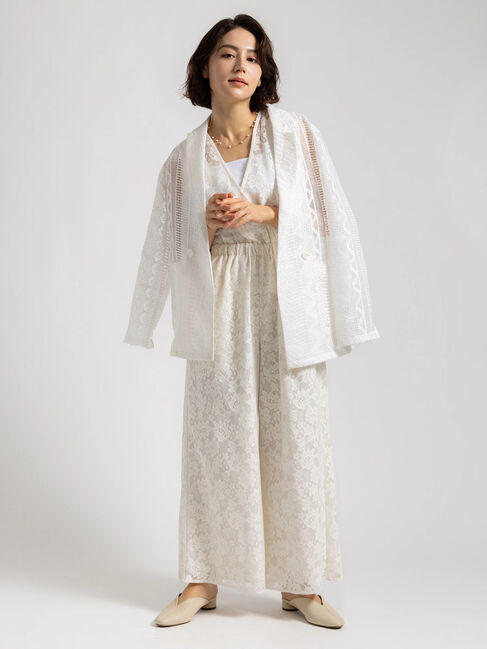 Te chichi「【Atelier ChouChou】オーガンジーレースダブルジャケット」|その他|