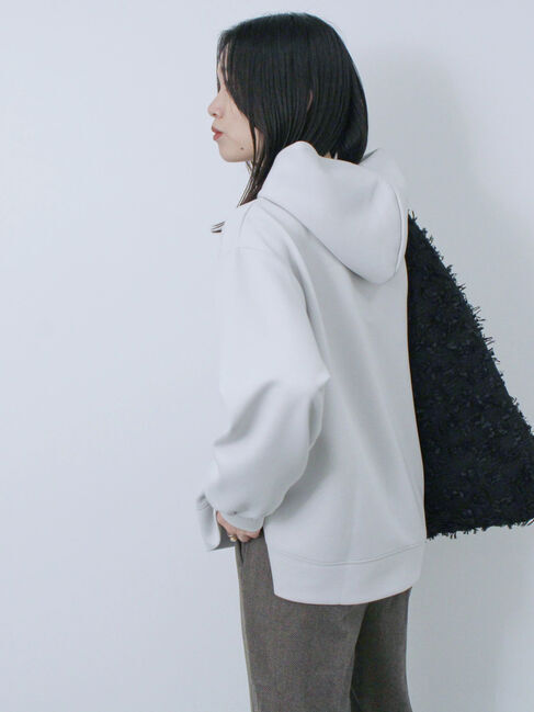 Samansa Mos2 blue「ダンボールパーカー」|Tシャツ・カットソー|