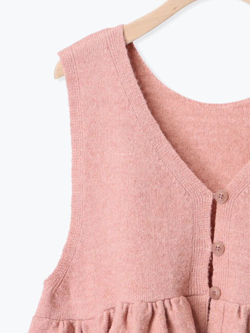 Samansa Mos2「Vネック裾フリル前後2WAYニットベスト」|ダウンベスト・ベスト|