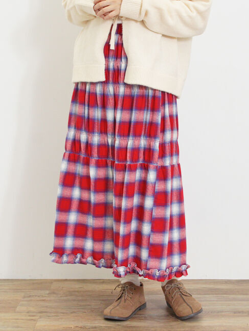 Samansa Mos2「シャーリングティアードスカート」|スカート|