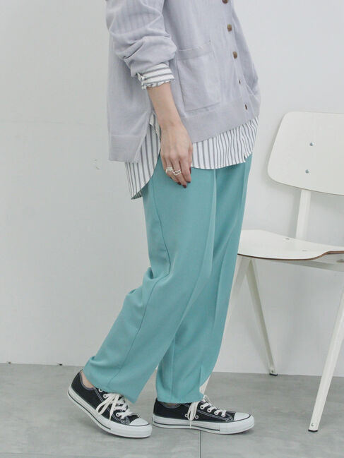 Samansa Mos2 blue「【イージーケア・吸水速乾】マルチスタイルテーパードパンツ」|その他|