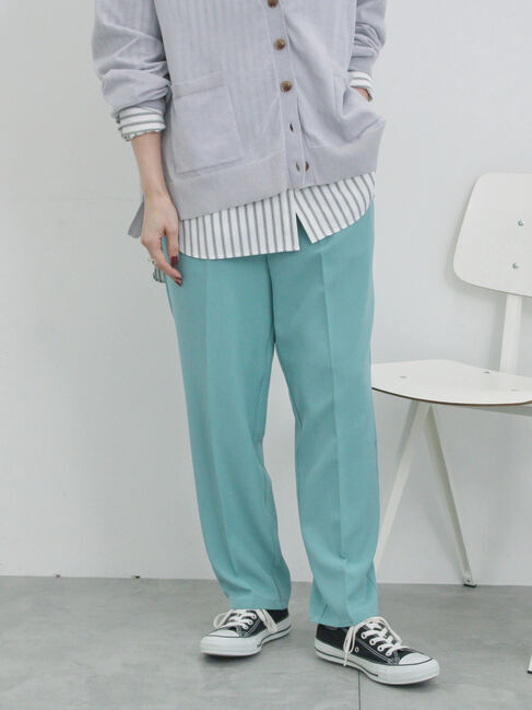 Samansa Mos2 blue「【イージーケア・吸水速乾】マルチスタイルテーパードパンツ」|その他|