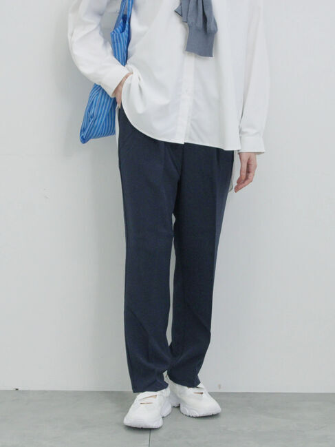 Samansa Mos2 blue「【イージーケア・吸水速乾】マルチスタイルテーパードパンツ」|その他|