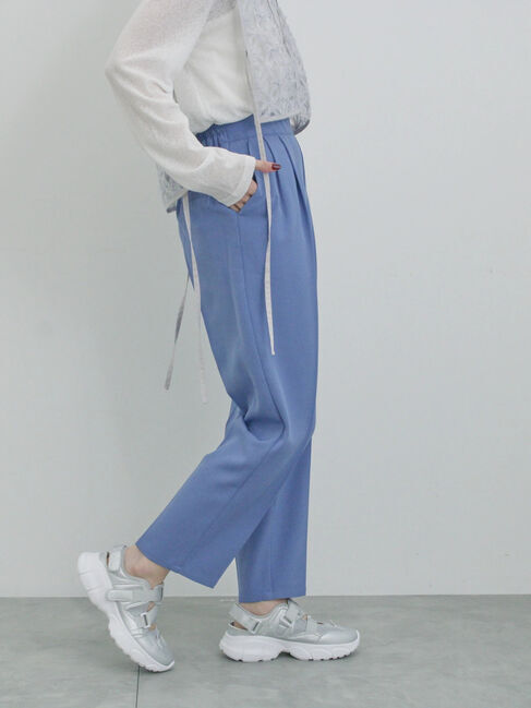 Samansa Mos2 blue「【イージーケア・吸水速乾】マルチスタイルテーパードパンツ」|その他|