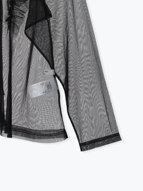 Samansa Mos2 blue「2wayラメチュールフリルプルオーバー」|Tシャツ・カットソー|