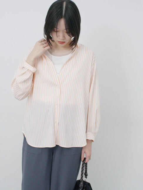 Samansa Mos2 blue「【接触冷感】マルチスタイルシャツ」|シャツ・ブラウス|