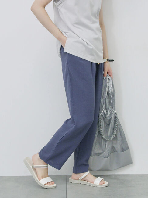 Samansa Mos2 blue「【接触冷感】マルチスタイルイージーパンツ」|その他|