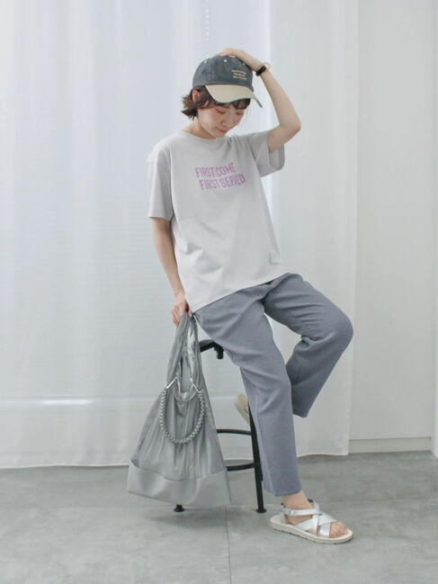 Samansa Mos2 blue「【接触冷感】マルチスタイルイージーパンツ」|その他|