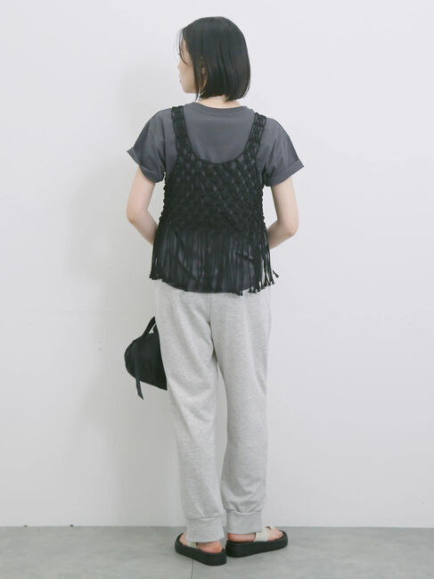 Samansa Mos2 blue「◎裏毛センタースリットパンツ」|その他|