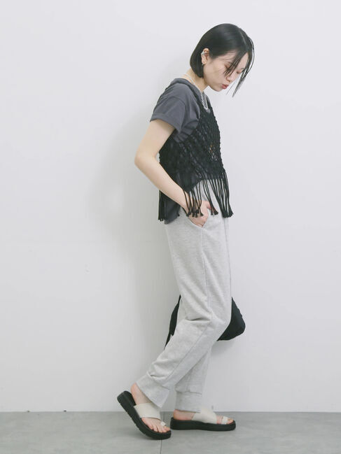 Samansa Mos2 blue「◎裏毛センタースリットパンツ」|その他|