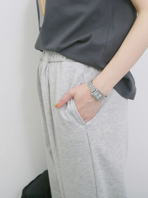 Samansa Mos2 blue「◎裏毛センタースリットパンツ」|その他|