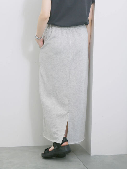 Samansa Mos2 blue「◎裏毛切替ナロースカート」|スカート|