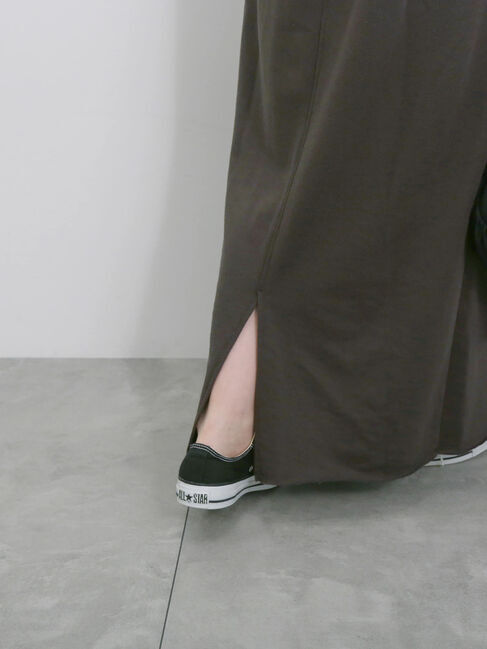 Samansa Mos2 blue「◎裏毛切替ナロースカート」|スカート|