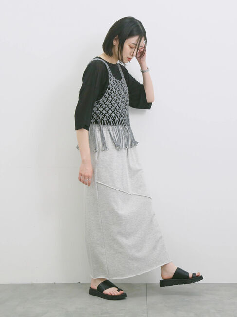 Samansa Mos2 blue「◎シアープルオーバー」|Tシャツ・カットソー|