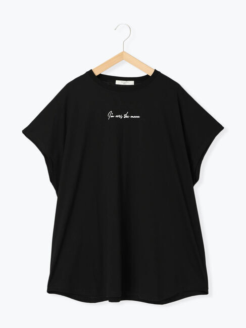 Samansa Mos2 blue「◎【接触冷感】ロゴプリントチュニック」|Tシャツ・カットソー|