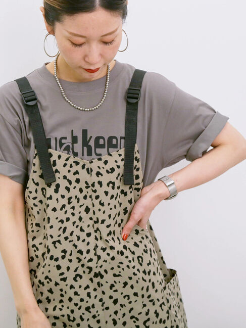 Samansa Mos2 blue「【接触冷感】ロゴプリントTシャツ」|Tシャツ・カットソー|