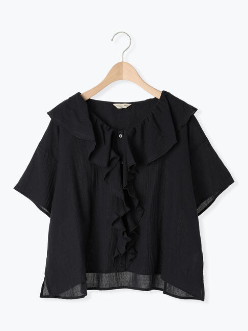 Samansa Mos2「フリルカラーブラウス」|シャツ・ブラウス|