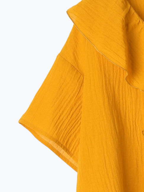 Samansa Mos2「フリルカラーブラウス」|シャツ・ブラウス|