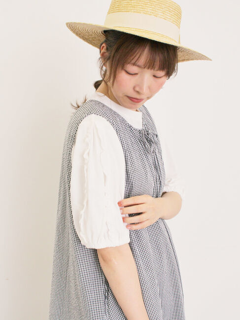 Samansa Mos2「袖タテフリルTシャツ」|Tシャツ・カットソー|