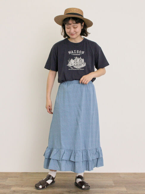 Samansa Mos2「柄アソート裾ティアードスカート」|スカート|