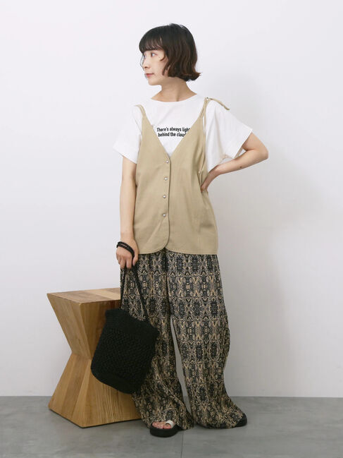 Samansa Mos2 blue「◎柄アソートプリーツパンツ」|その他|