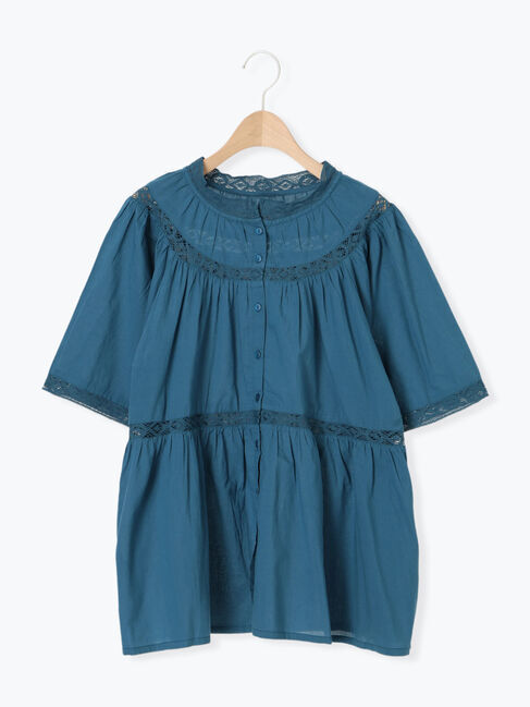 Samansa Mos2「レースティアードチュニックブラウス」|シャツ・ブラウス|