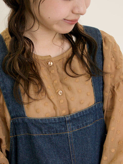 Samansa Mos2「シアー刺繍ブラウス」|シャツ・ブラウス|