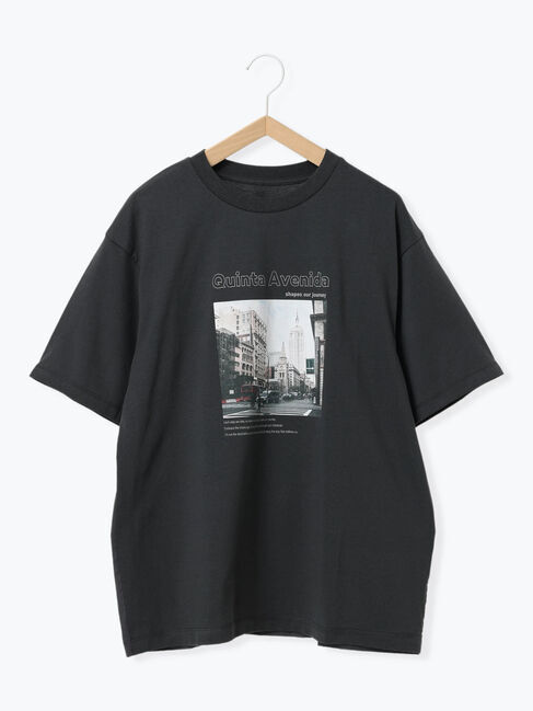 Samansa Mos2 blue「布帛切替ドルマンTシャツ」|Tシャツ・カットソー|