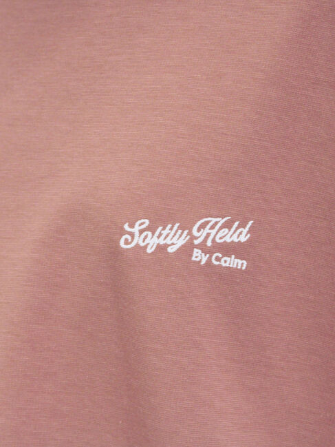 Samansa Mos2 blue「ポンチロゴ刺繍プルオーバー」|Tシャツ・カットソー|