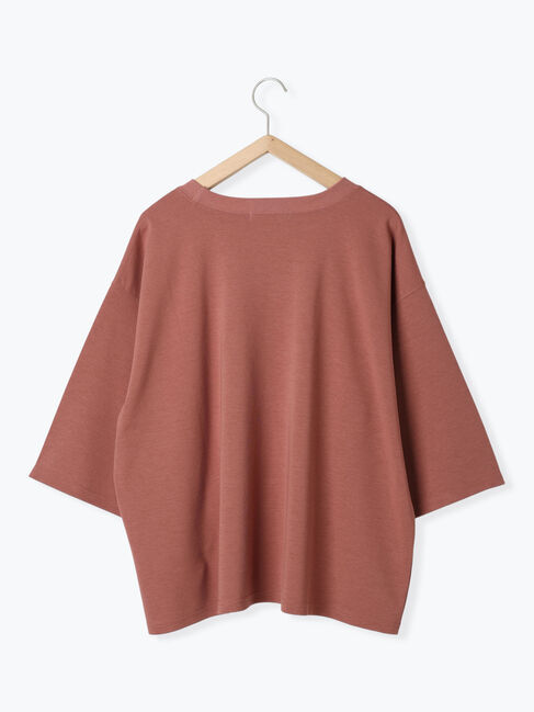 Samansa Mos2 blue「ポンチロゴ刺繍プルオーバー」|Tシャツ・カットソー|